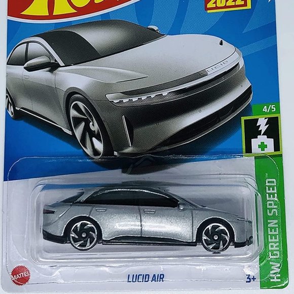 Hot Wheels 2022 - Lucid Air - HW Green Speed 4/5 [Silver] 147/250 - Picture 1 of 1